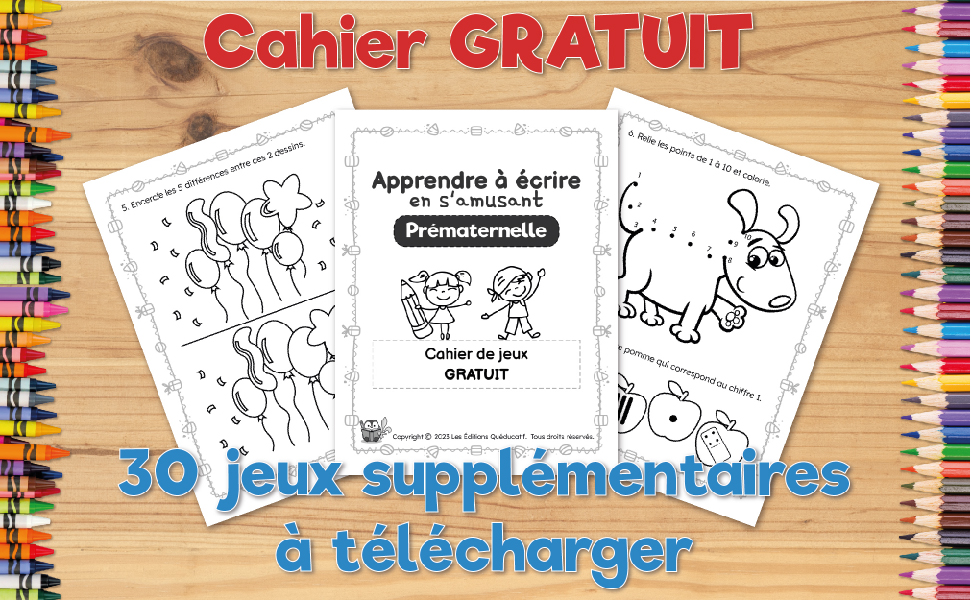 Cahier de jeux gratuit