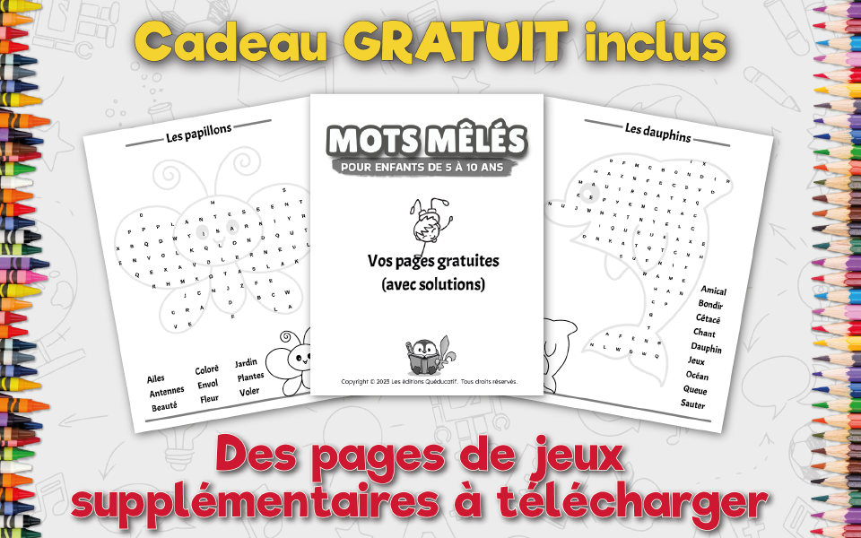 cadeau pages de mots mêlés gratuites à télécharger