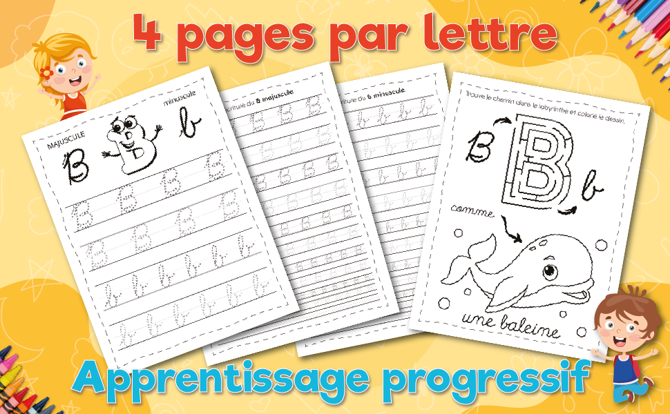 apprendre à écrire les lettres cursives progressivement